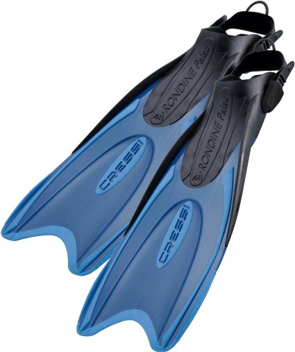 Cressi PALAU, Open Heel Long Fins for Scuba Diving & Snorkeling - 100% made in Italy