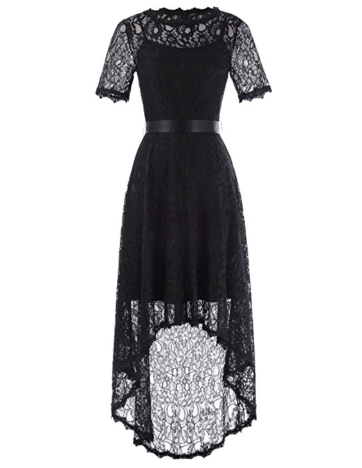 GRACE KARIN Floral Lace Long Formal High-Low Dresses For Women Special Occasions