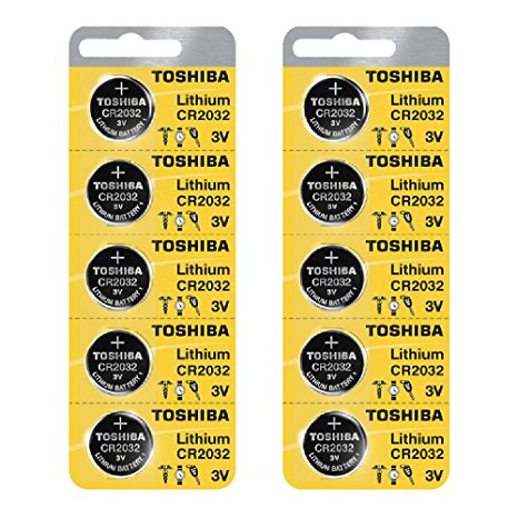 Toshiba CR2032 3 Volt Lithium Coin Battery (10 pcs)