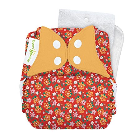 bumGenius Original One-Size Pocket-Style Cloth Diaper 5.0 - Little House in the Big Woods Collection (Prairie Flowers)