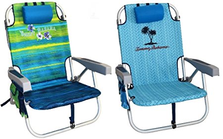 2 Tommy Bahama 2016 Backpack Cooler Chair with Storage Pouch and Towel Bar