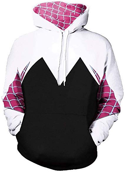 CosplayLife Superhero Unisex Gwen Stacy Iron Spider Hoodie Sweatshirt Kangaroo Pocket | Unisex for Men Women and Kids