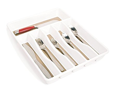 Rubbermaid No Slip Cutlery Tray, Large, White by Rubbermaid