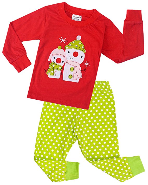 Christmas Snowman Toddler Kid Boys Girls Christmas Pjs Long Sleeve Pajamas Sets