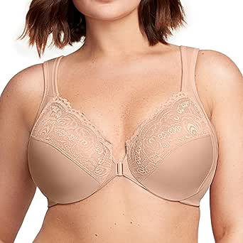 Glamorise Women's Wonderwire Front-closure Bra Underwire #1245