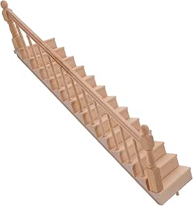 DOITOOL Home Decor Home Decor Miniature Staircase Stairs 1:12 Scale Dollhouse Stairs Wooden Handrail Dollhouse Wooden Furniture Dollhouse Accessories (Left) Home Accessories Home Accessories