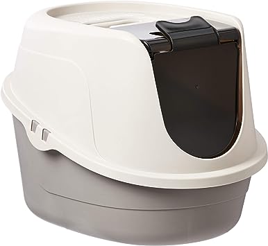 Amazon Basics No-Mess Hooded Cat Litter Box, 61 x 46 x 43 Centimeters, Large