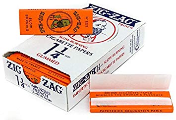5 Books Zig Zag Rolling Papers Orange 1 1/4 with Free BB Sticker