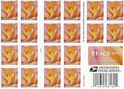 USPS Peace Rose Forever Postage Stamps