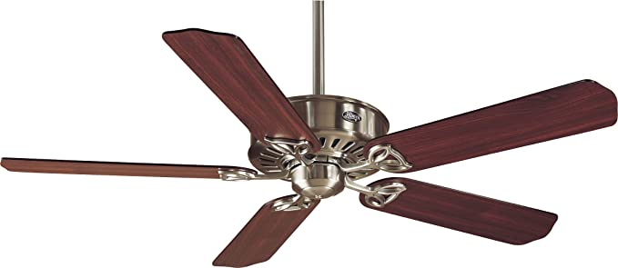 54" Paramount XP 5 Reversible Blade Ceiling Fan Finish: Brushed Nickel with Cherry/Chestnut Blades