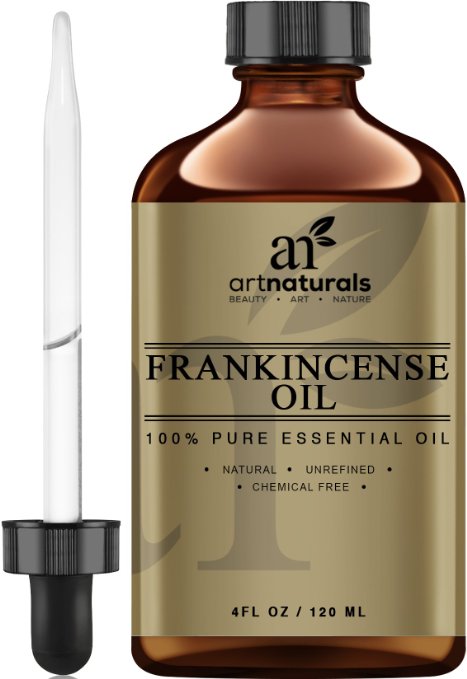 Art Naturals Frankincense Essential Oil - Large 4 oz - 100 Pure and Natural Undiluted Therapeutic Grade -Best Premium Quality Oil