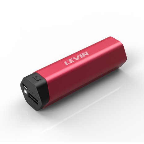 Levin Ultra Compact 5000mAh USB External Battery with intelligent charging Technology for iPhone iPad Galaxy Note NexusHTC LG MOTOand most Tablets RED