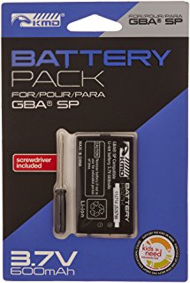 KMD GBA SP Replacement Lithium Ion Battery with Screwdriver - Game Boy Advance;