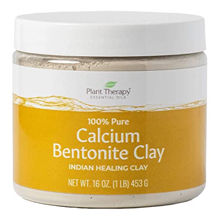 Plant Therapy Calcium Bentonite Clay (Indian Healing Clay) Deep Pore Cleansing Mask Facial, Body and Hair Mask, Natural Calcium Bentonite Clay, 16oz