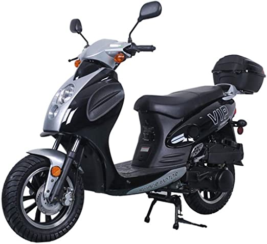 X-Pro 150cc Moped Scooter Motorcycle Scooter 150 Adult Scooter Gas Moped Scooter (Black)