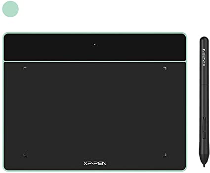 XP-PEN Deco Fun S Graphic Drawing Tablet 6x4 Inches Digital Sketch Pad OSU Tablet for Digital Drawing, OSU, Online Teaching-for Mac Windows Chrome Linux Android OS (Green)