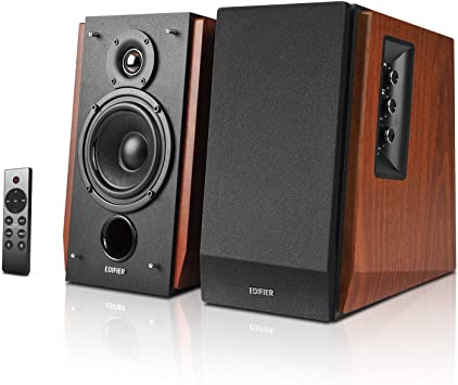 Edifier R1700BTs Active Bluetooth Bookshelf Speakers - 2.0 Wireless Near Field Studio Monitor Speaker - 66w RMS with Subwoofer Line Out - Wooden Enclosure