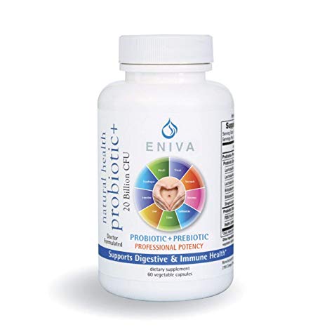Probiotic with Prebiotic | Most CFUs per Bottle | 60 Caps | #1 Rated | Doctor Formulated | Veggie Caps |
