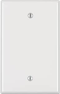 Leviton PJ13-W 1-Gang Blank Wallplate, Midway Size, White