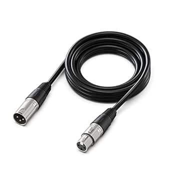 FIFINE XLR Cable, 10ft Cable with Balanced 3 PIN, XLR Male to Female Mic Audio Cord, XLR Speaker Cable, Mic Wire, Compatible with XLR Microphone for Recording Podcast Streaming, Black-L9