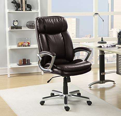 Serta 43675A Executive Office Chair, Big & Tall, Chestnut