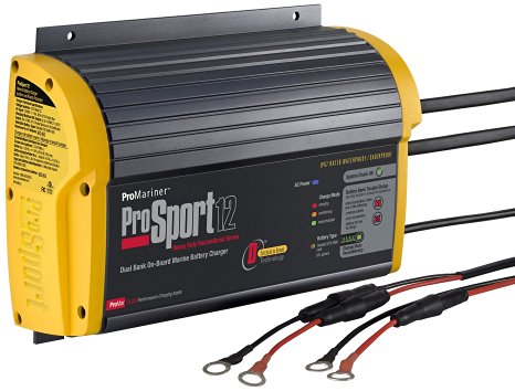 ProMariner 43012 ProSport 12 12 Amp, 12/24 Volt, 2 Bank Generation 3 Battery Charger