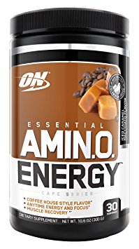 Optimum Nutrition Amino Energy, Iced Caramel Machiatto, Preworkout and Essential Amino Acids with Green Tea and Green Coffee Extract, 30 Servings