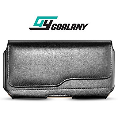 GOALANY Universal Holster Case for Large Phone, iPhone 7 Plus, 6/6s Plus,7s, Galaxy s8 Plus / s8 , s7 edge, Galaxy note 8, Note 5 4,LG G6, HTC 10 one A9, 7s plus, Premium belt clip carrying pouch (L1)