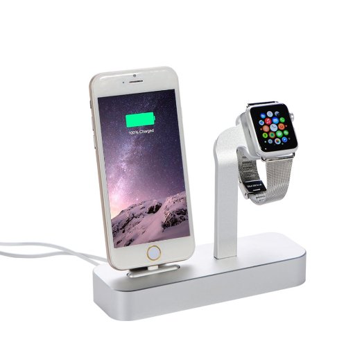 Kinbashi® Charging / Sync Dock Station For Apple Watch and iPhone (   5 Feet Lightning to USB Cable )