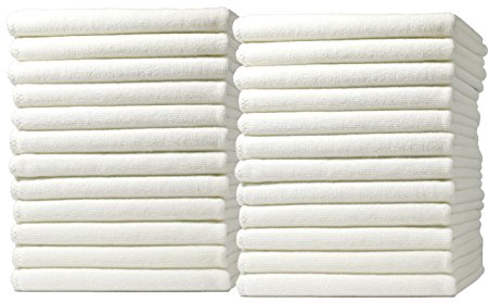 Royal Microfiber Cleaning Cloth Set - 24 Pack Heavy Duty, Double Stitched, UItra Soft Microfiber Towels (12x12 24-Pack)