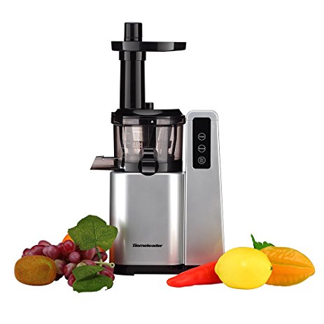 Homeleader Juicer, Slow Masticating Juicer, 53RPM, Silver