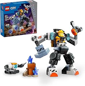 LEGO City Weltraum-Mech, Roboter-Bausatz für Kinder ab 6 Jahren, Set mit Actionfiguren-Spielzeug und Pilot-Figur, Geschenk für Jungs und Mädchen 60428