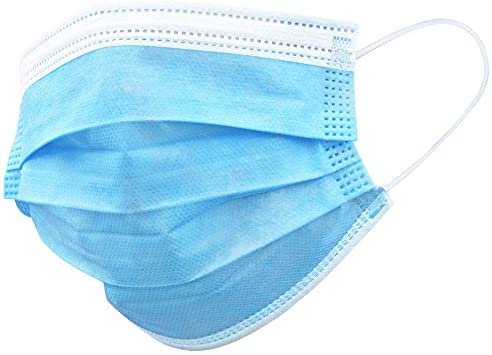 Disposable Face Masks, 3-Layer Protection with Melt-Blown Fabric Filter, Comfortable to Wear, Pack of 50