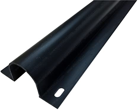 Electriduct 1" Plastic Flanged Wire Guard Cable Raceway - (1 x 5FT Stick = 5 Feet) - Black