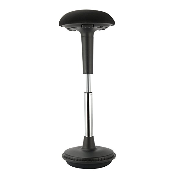 CO-Z Active Learning Stool, Sitting Balance Chair Wobble Stool w/Adjustable Height for Office Stand Up Desk (Black)