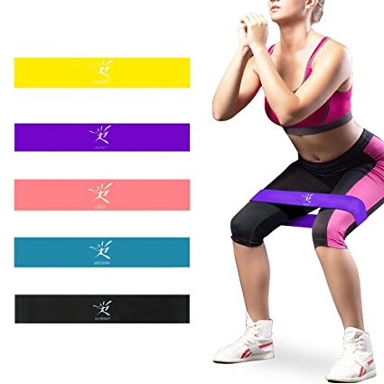 Therapy Flat Resistance Bands Set,Flat Exercise Stretch Bands for Stretching, Flexibility, Pilates, Yoga, Ballet, Gymnastics and Rehabilitation (Loop Bands Set)