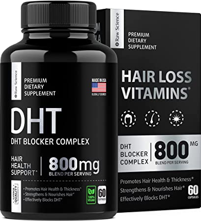 Hair Loss Supplement DHT Blocker with Biotin for Men and Women - Saw Palmetto Supplement for Healthy Strong Hair - Stop Hair Loss - Made in USA, Gluten-Free, Vegetarian - DHT Blocker for Hair Growth