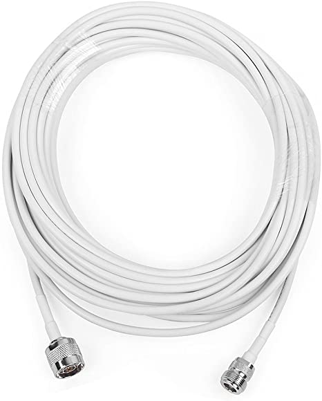 Phonetone 15 Meters 50-3 Coaxial Cable RG58 Extension Cable N Female to n Male end 49.2 Feet