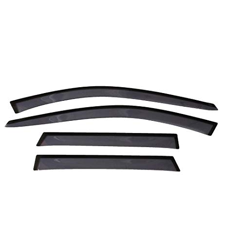 Sun/Rain Guard Smoke Vent Shade Deflector Window Visors Slim Style For 2003-2013 Audi A3 Hatchback 4PCS