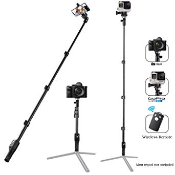 Eocean 49 Inch Selfie Stick Aluminum Selfie Stick with Wireless Remote, Selfie Stick for iPhone X/iPhone 8/Plus, Selfie Stick for Samsung Galaxy S9/S9 Plus/Moto G Plus/HUAWEI/Honor/Gopro/Camera& More