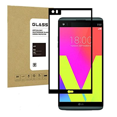 LG V20 Screen Protector MaxDemo Ultra HD Premium Shield Tempered Glass(Full Cover), Oil Resistant Coated [ Anti-Bubble][Anti-Scratch] Screen Protector for LG V20