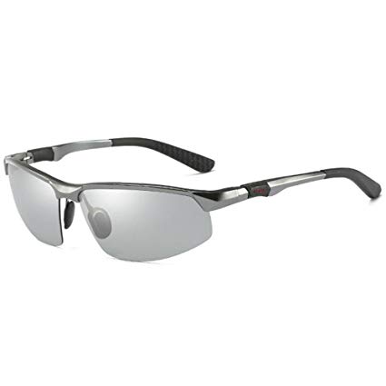 Polarized Photochromic Lens Sunglasses Driving Photosensitive Sunglasses for Men