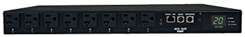 Tripp Lite Switched PDU with ATS, 20A, 16 Outlets (5-15/20R), 120V, 2 L5-20P / 5-20P Inputs, 12 ft. Cords, 1U Rack-Mount Power (PDUMH20ATNET)