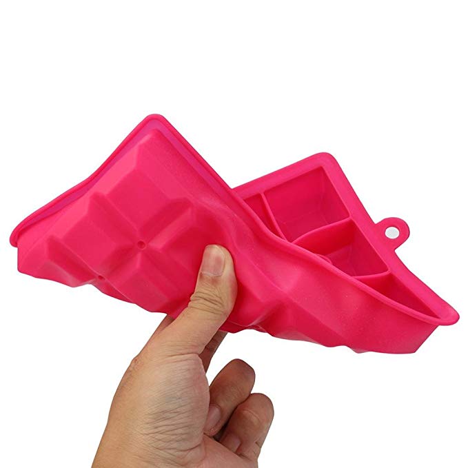Ice Cube, Kemilove Silicone Freeze Mold Bar Pudding Jelly Chocolate Maker Mold 15 Ice Cube (Hot Pink)