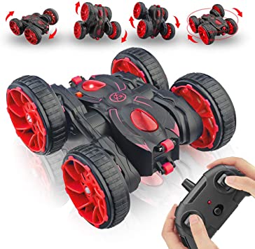 Remote Control Car,RC Cars Toy All Terrain Off Road 4WD Double Sided Running RC Crawler, 360° Rotation & Flips 2.4GHz RC Stunt Car Birthday Gift for Boys & Girls Aged 4 5 6 7 8 9 10 11 12