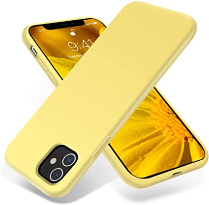 OTOFLY iPhone 11 Case,Ultra Slim Fit iPhone Case Liquid Silicone Gel Cover with Full Body Protection Anti-Scratch Shockproof Case Compatible with iPhone 11 (Yellow)