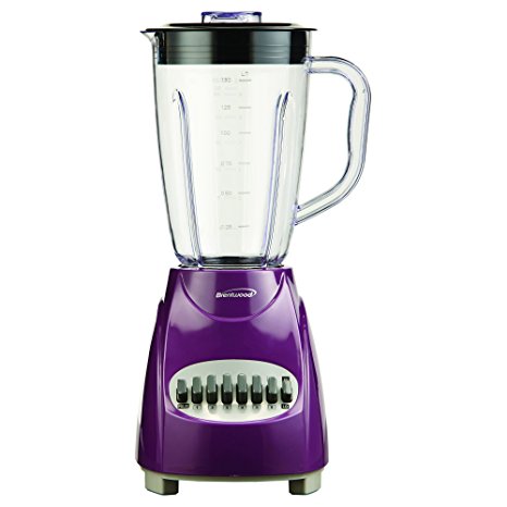 Brentwood Appliances JB-220PR 12-Speed Blender Plastic Jar, Purple