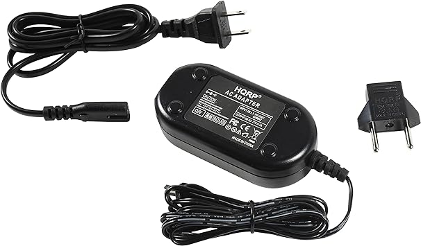 HQRP Replacement AC Adapter/Charger Compatible with JVC GZ-MG331 GR-D347U / GRD347U Camcorder with USA Cord & Euro Plug Adapter