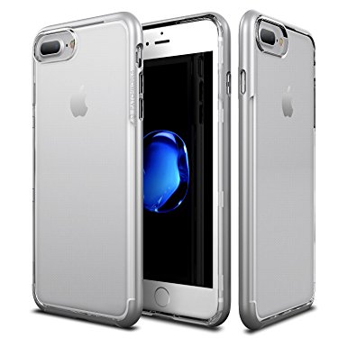 Patchworks Sentinel Case Silver for iPhone 7 Plus / 6s Plus / 6 Plus - Military Grade Protection, Micro Texture Clear Transparent Dual Layer Cover Protective Bumper Case