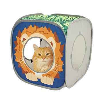 Kitty City Pop-up Cat Cube, Play Kennel, Cat Bed, Jungle Combo, Collapsible Cat Cube, Cat Bed, Tunnel, Cat toys